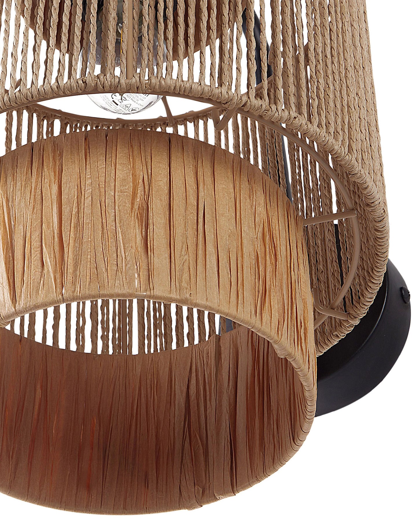  Set Of 2 Wall Lamps JAMMA Paper Rope Natural