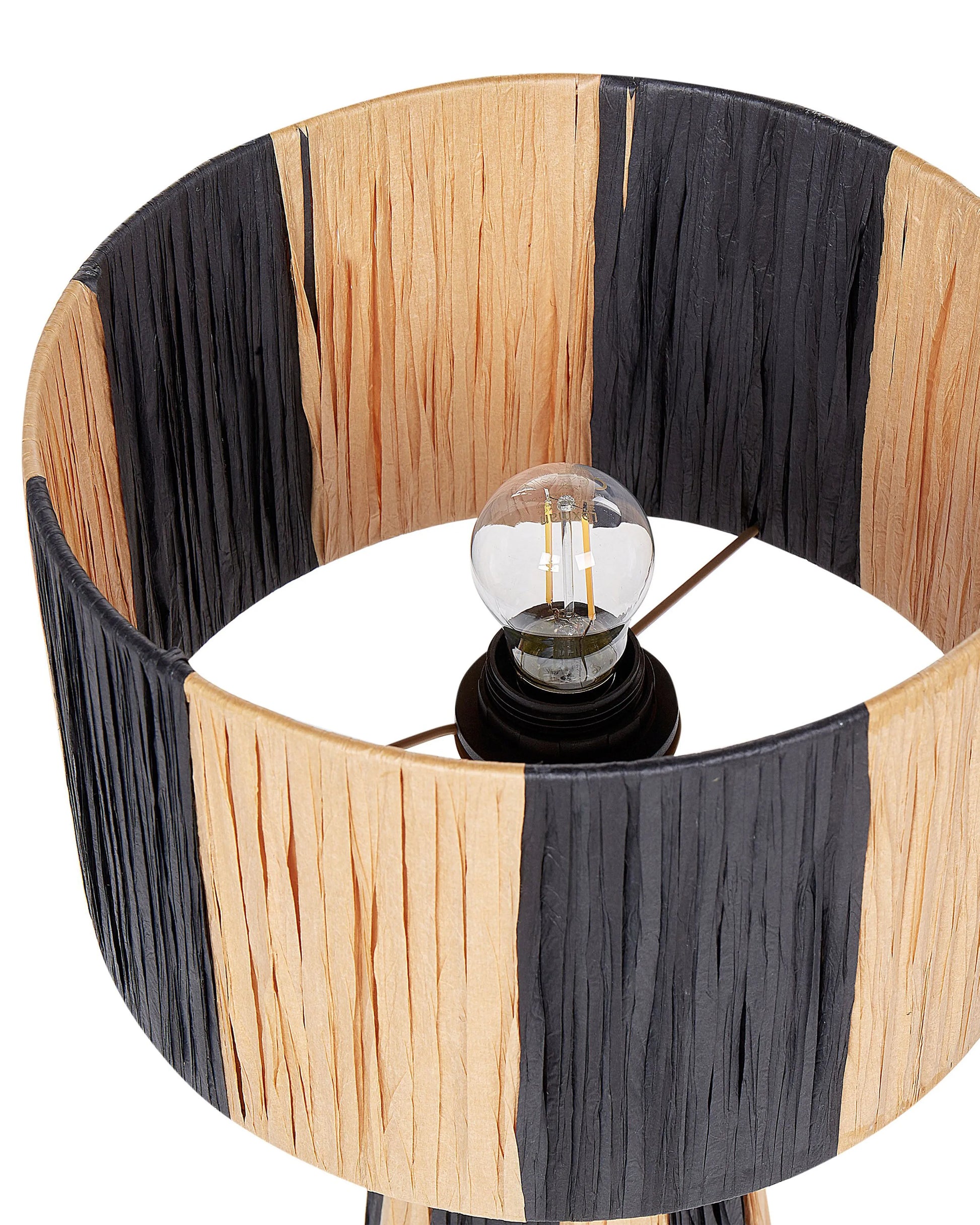 Table Lamp WELMEL Wicker Brown/ Black