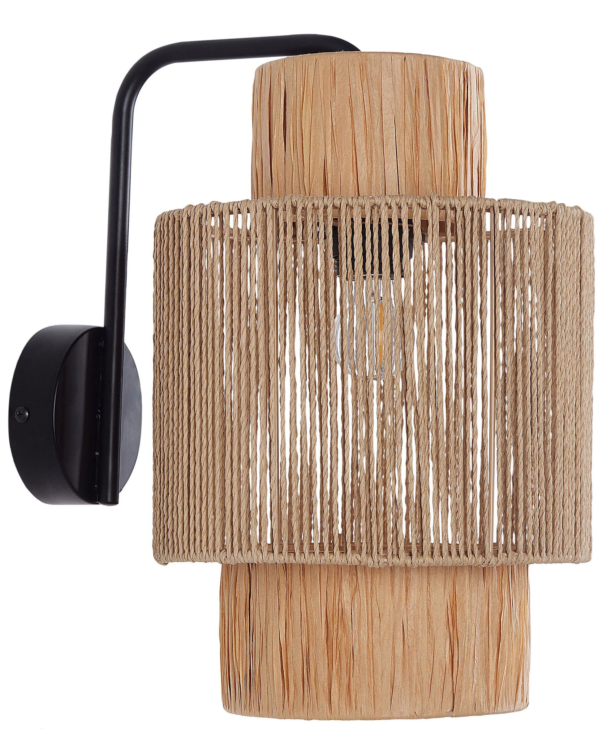 Set Of 2 Wall Lamps JAMMA Paper Rope Natural