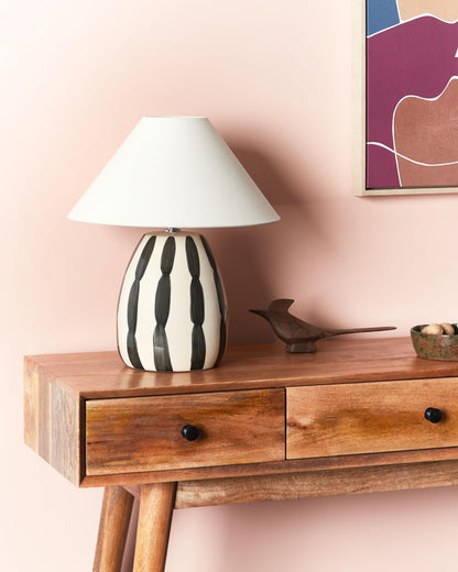  Table Lamp LUCHETTI Ceramic Black/ White