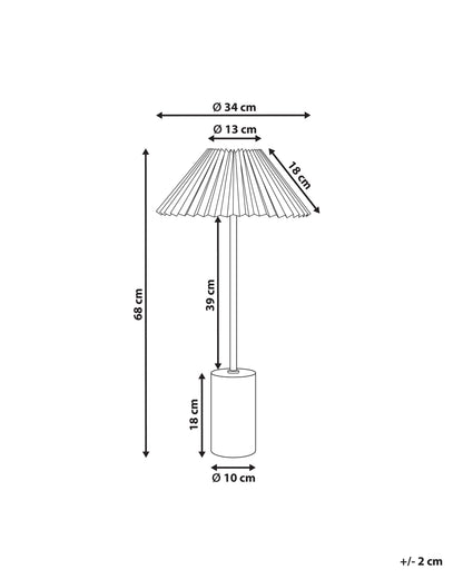  Table Lamp BALUARTE Faux Linen Beige