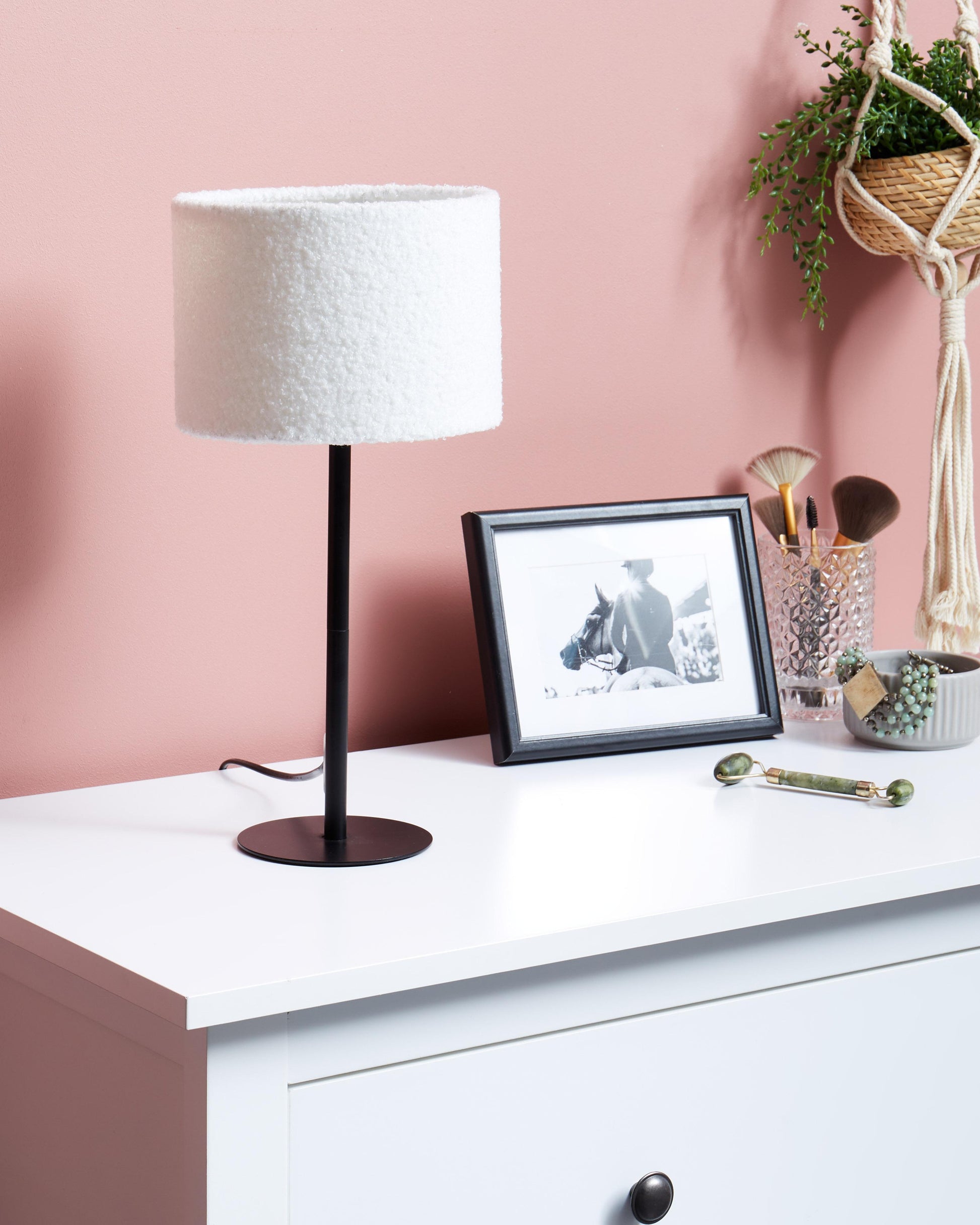  Table Lamp VINAZCO Boucle White