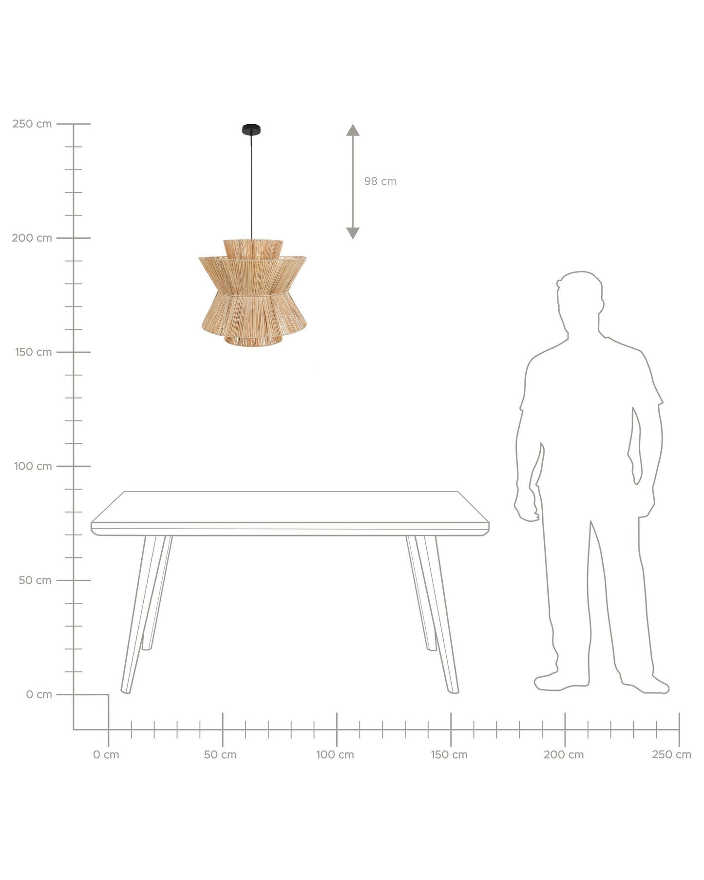  Pendant Lamp TELAMBA Wicker Natural
