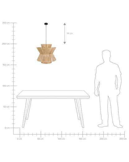  Pendant Lamp TELAMBA Wicker Natural