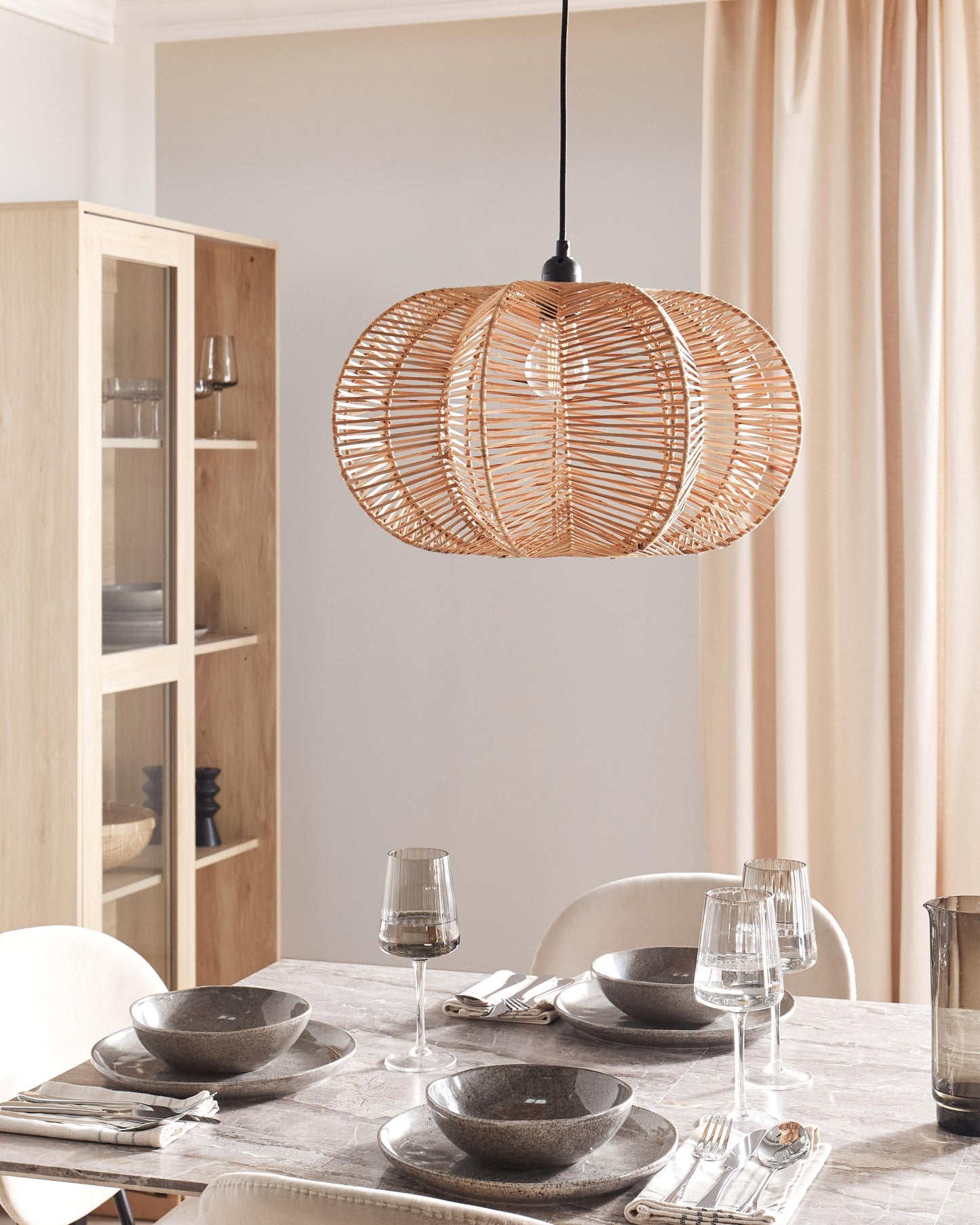  Pendant Lamp KIBI Rattan Natural