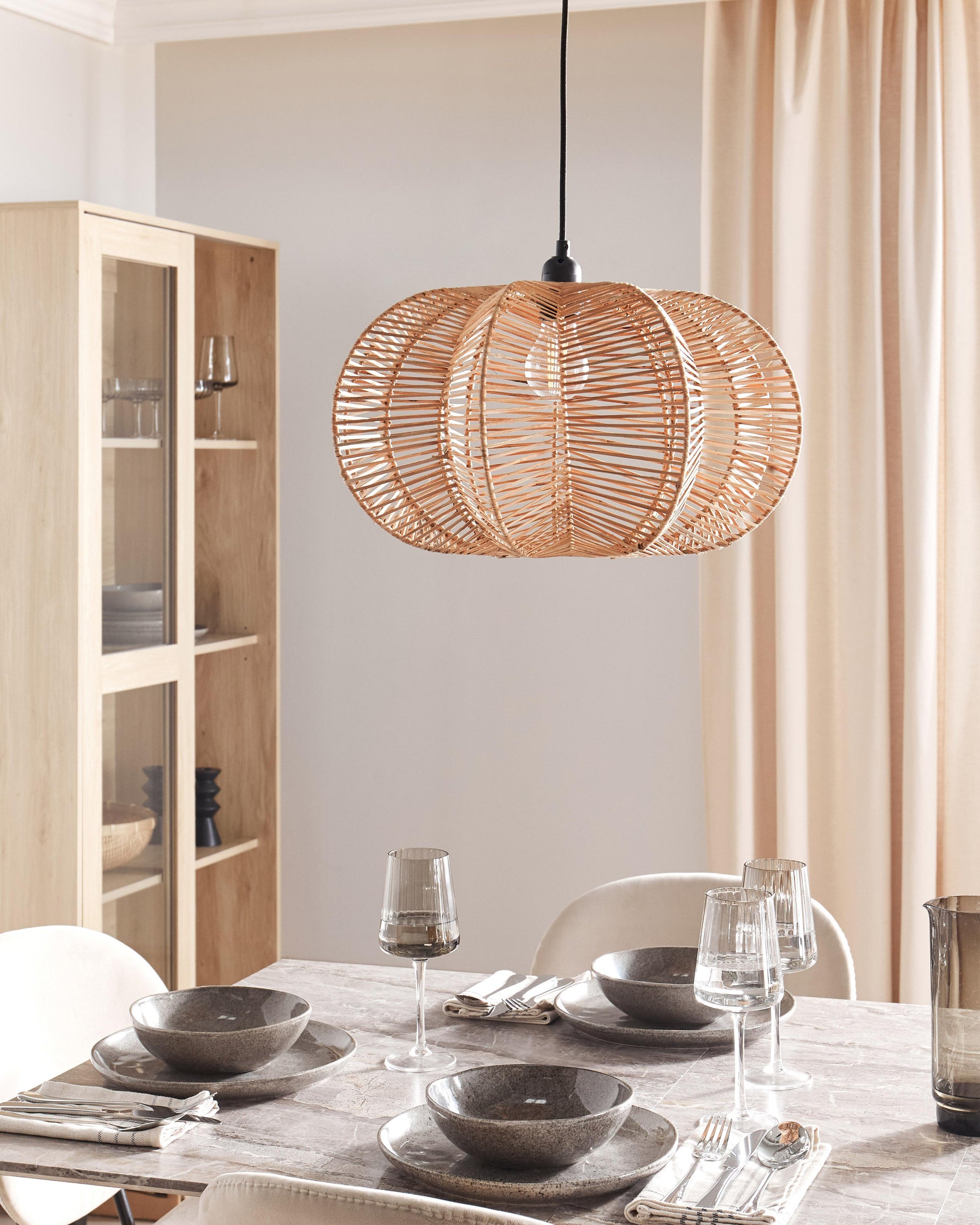  Pendant Lamp KIBI Rattan Natural