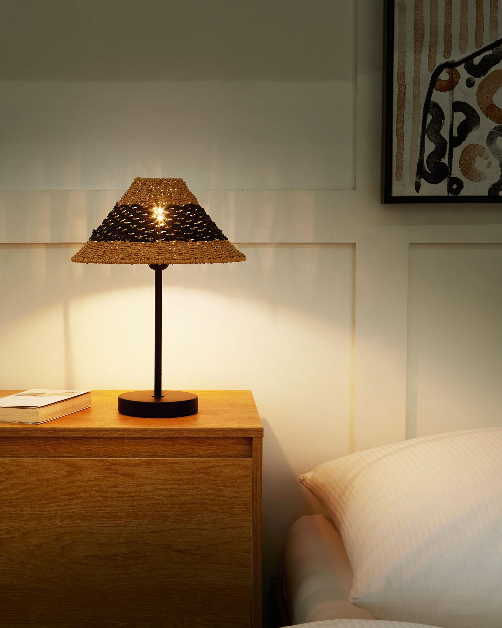  Table Lamp MOMBA Paper Rope Black