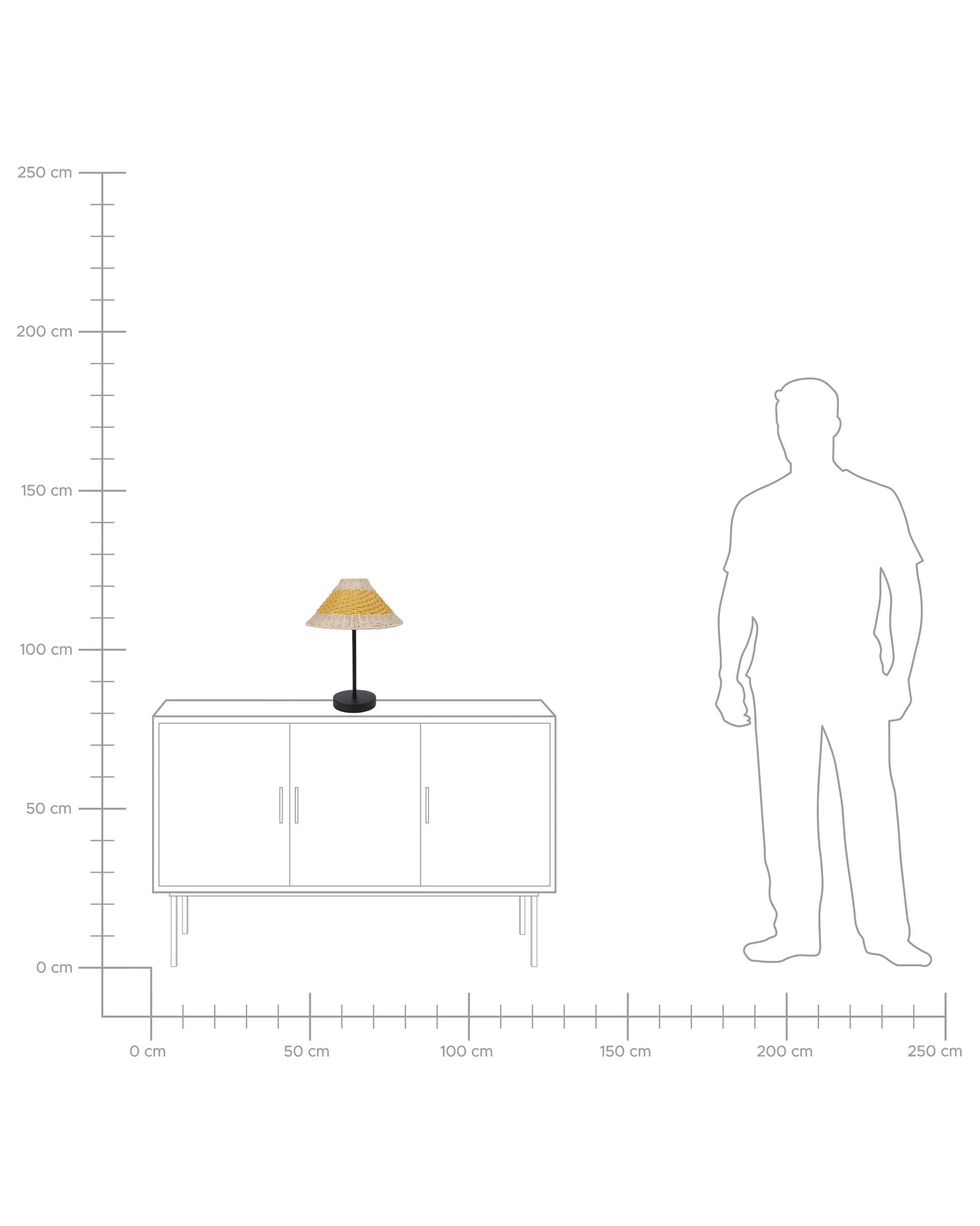  Table Lamp MOMBA Paper Rope Yellow