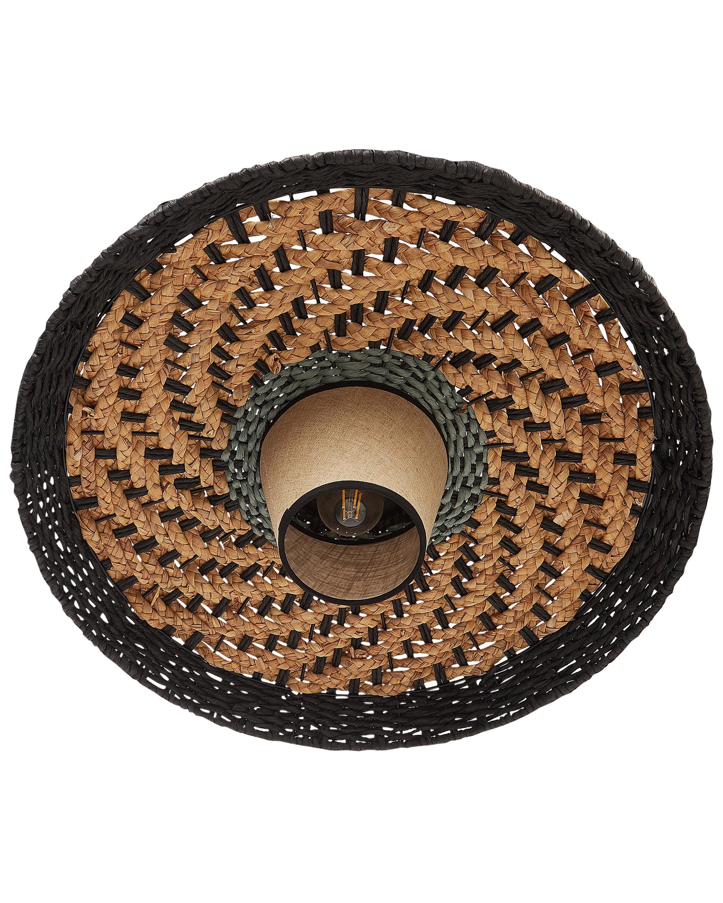  Floor Lamp KALOMO Paper Rope Black