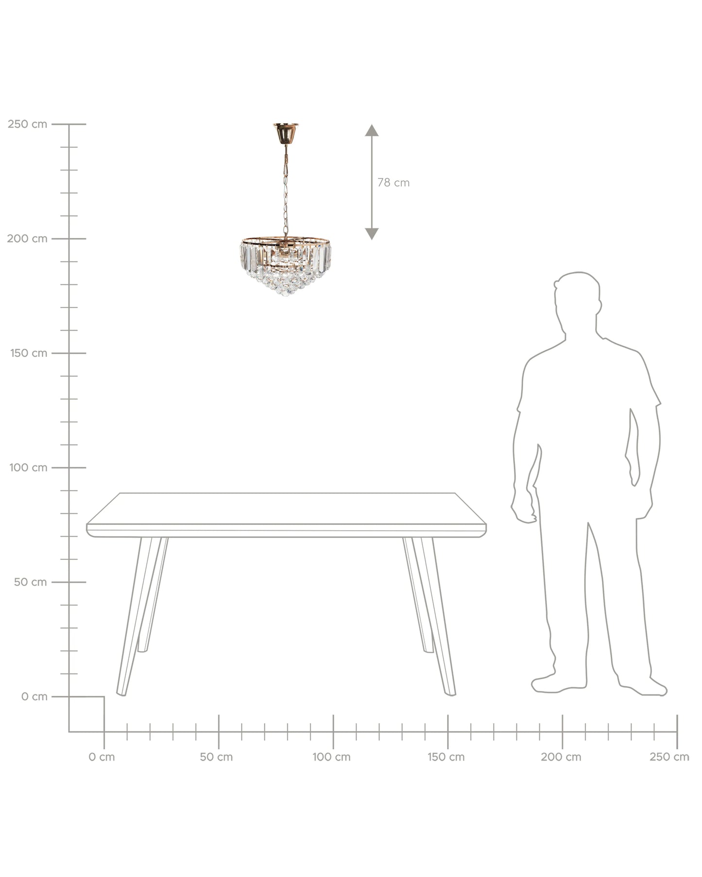  Chandelier ACHEIRO S Crystal Gold