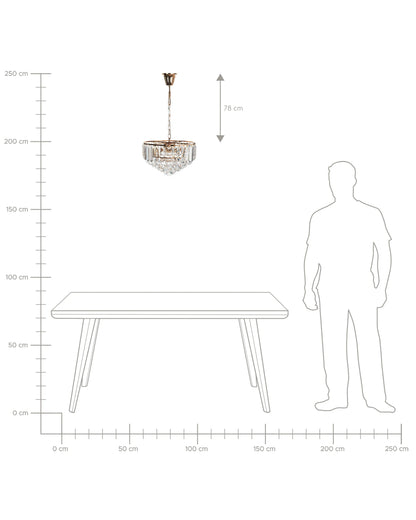 Chandelier ACHEIRO S Crystal Gold