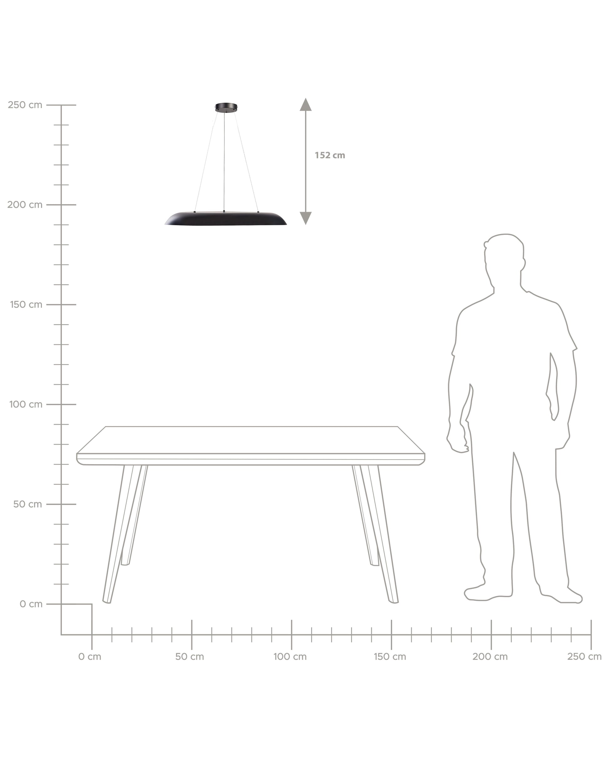  LED Pendant Lamp SURKO Metal Black