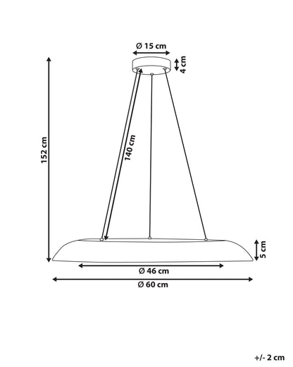  LED Pendant Lamp SURKO Metal Black
