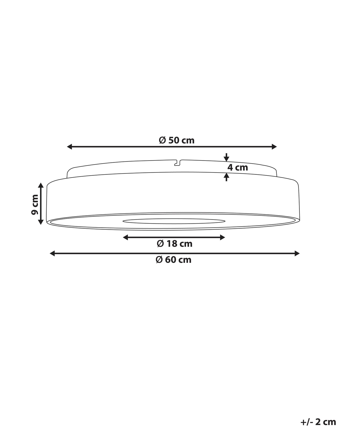  LED Ceiling Lamp BRAGOTO With Dimmer Metal Light Brown