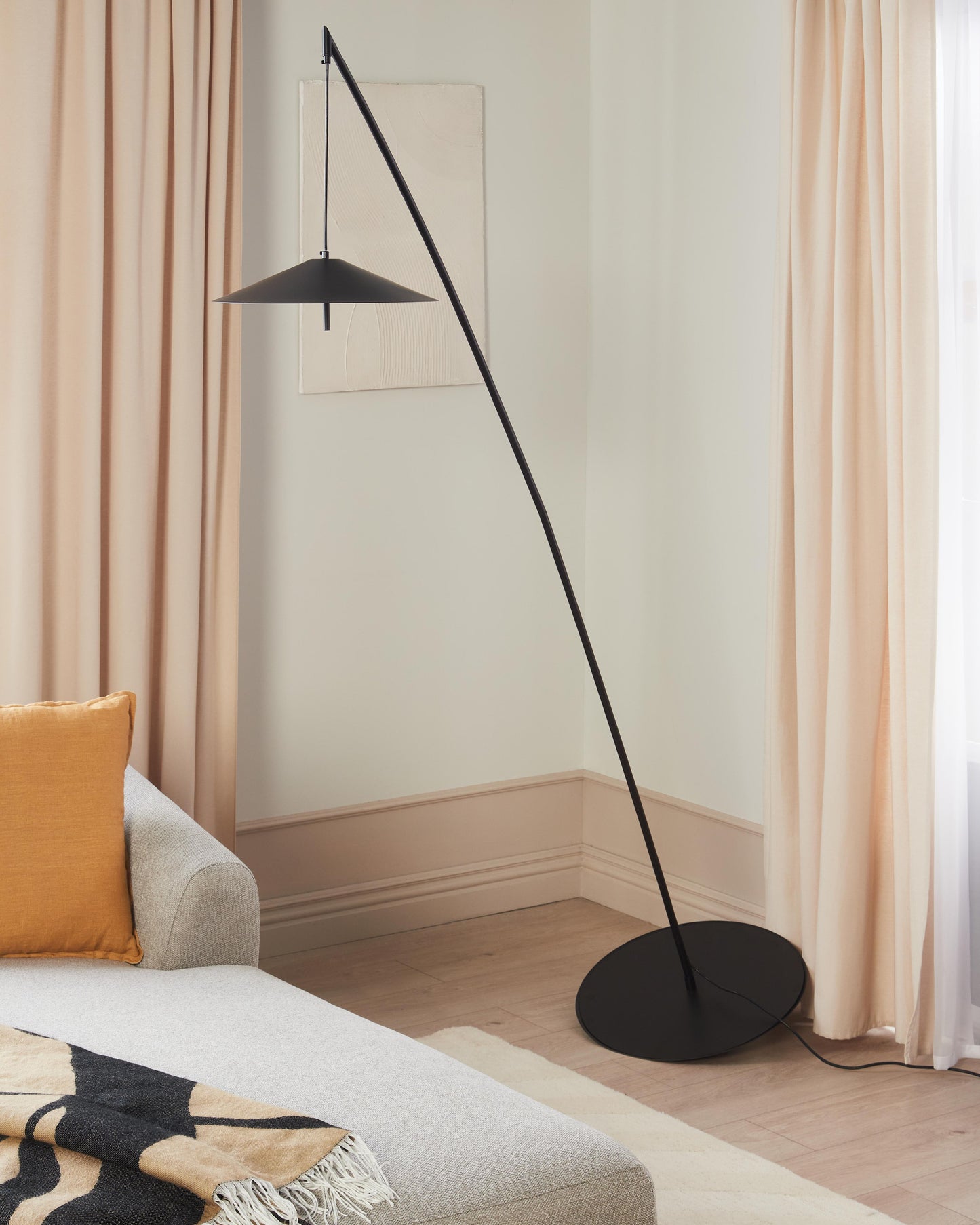  LED Floor Lamp COMALIE Metal Black