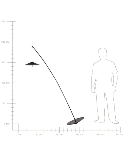  LED Floor Lamp COMALIE Metal Black