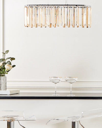  Chandelier MANDEO Glass Silver
