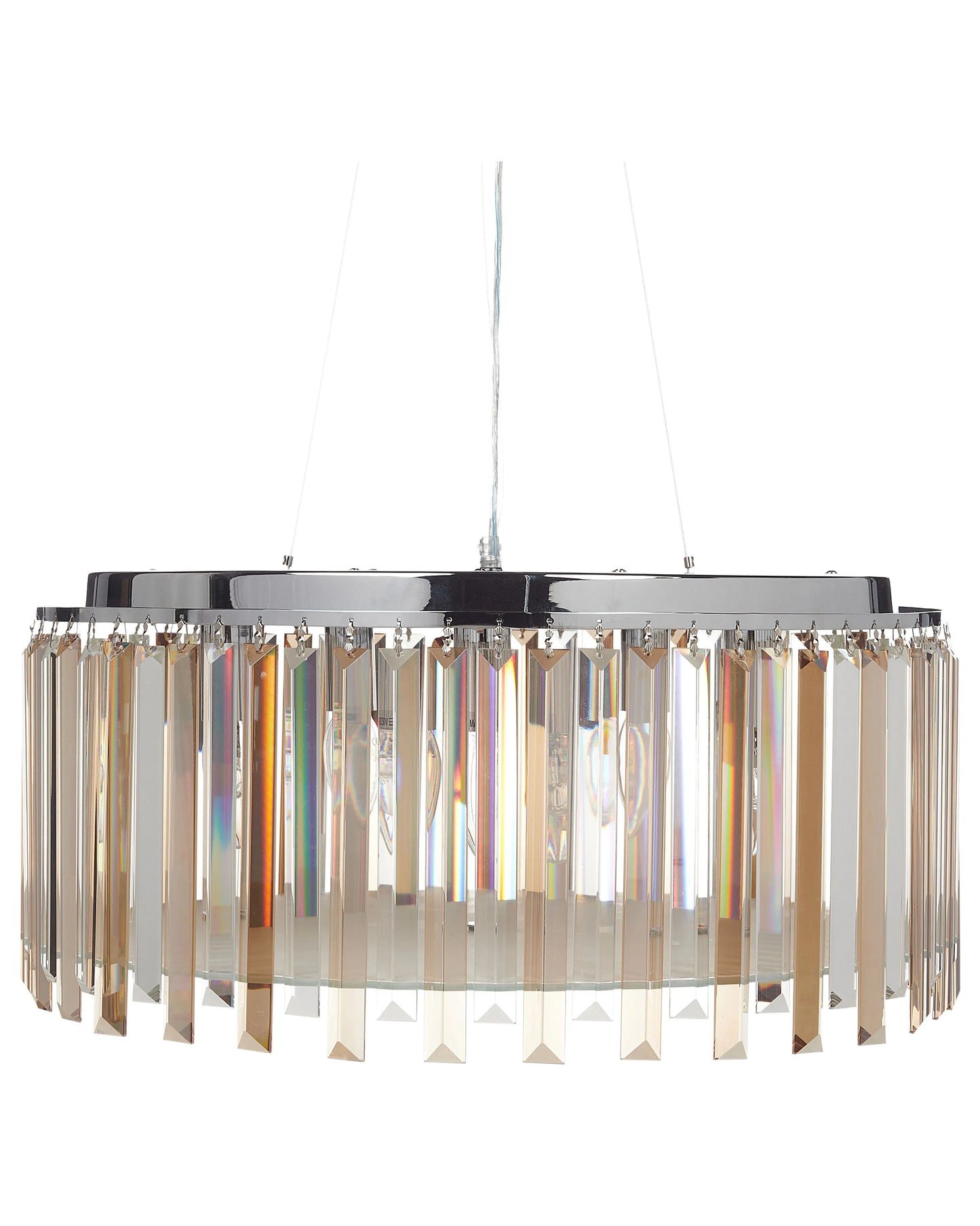 Chandelier LAMEIRA Glass Silver
