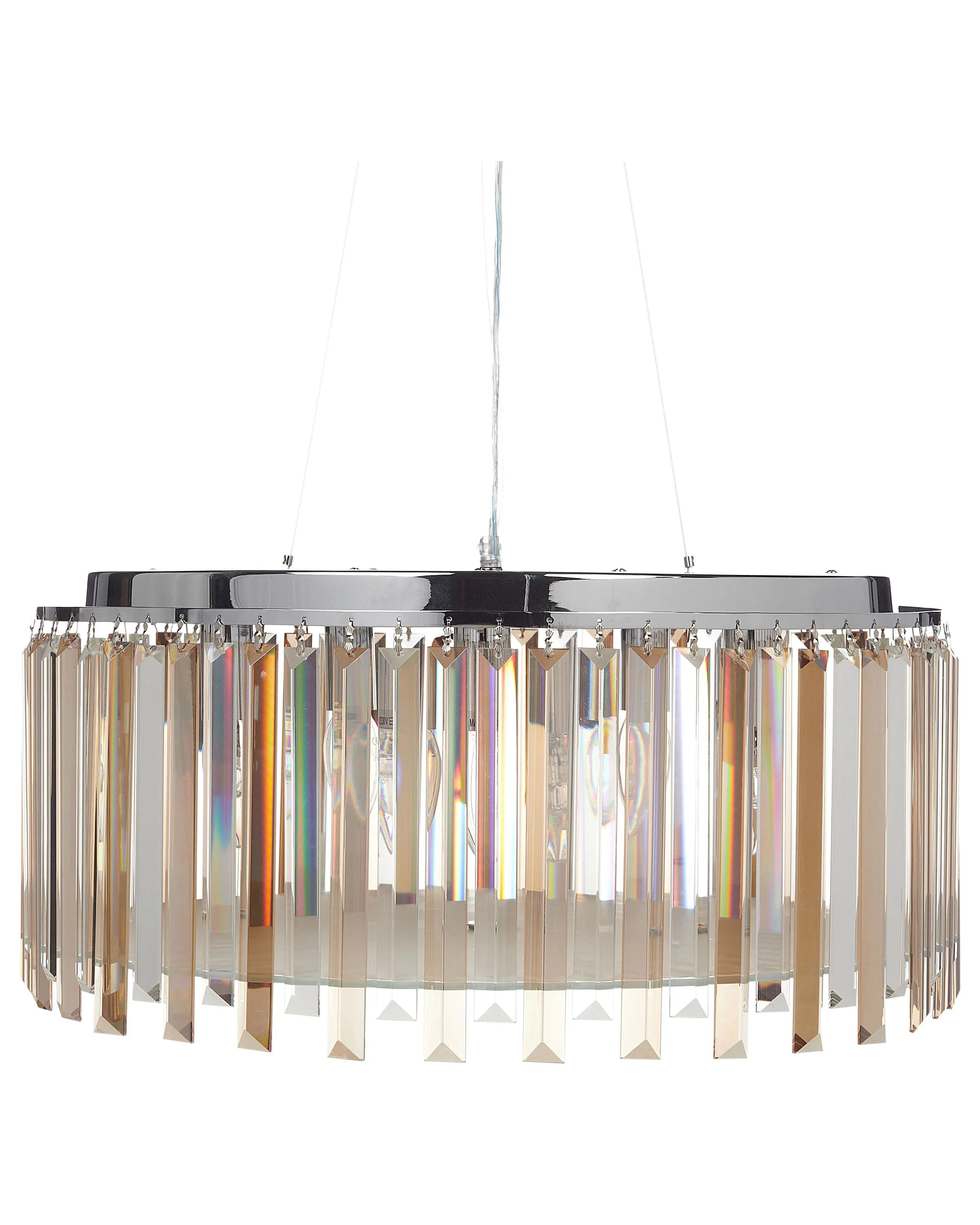  Chandelier LAMEIRA Glass Silver