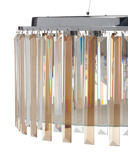  Chandelier LAMEIRA Glass Silver