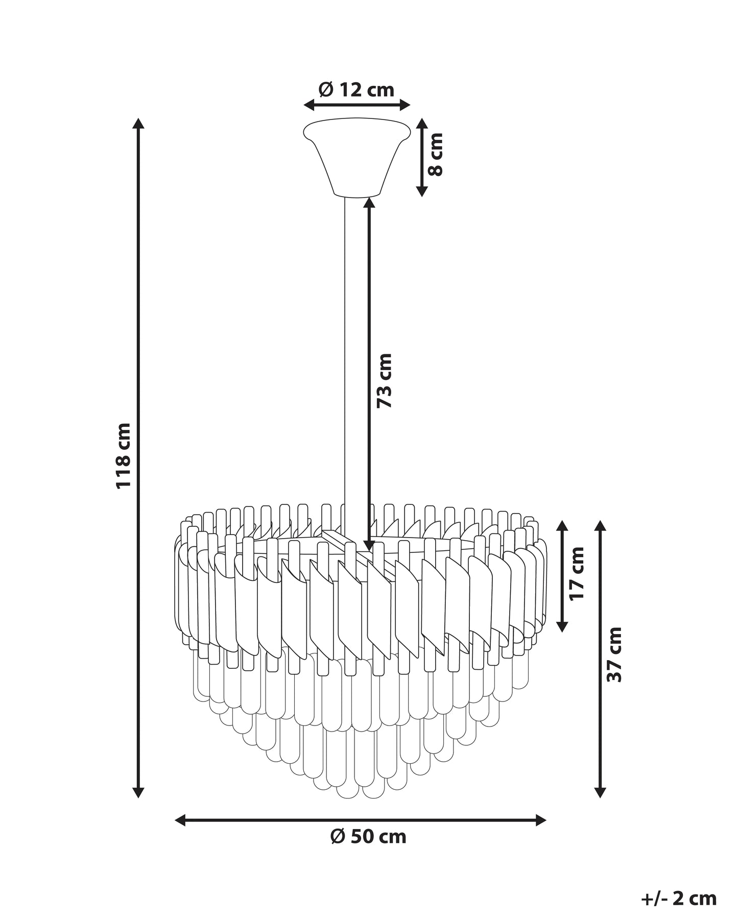  Chandelier ABELLAS Metal Gold