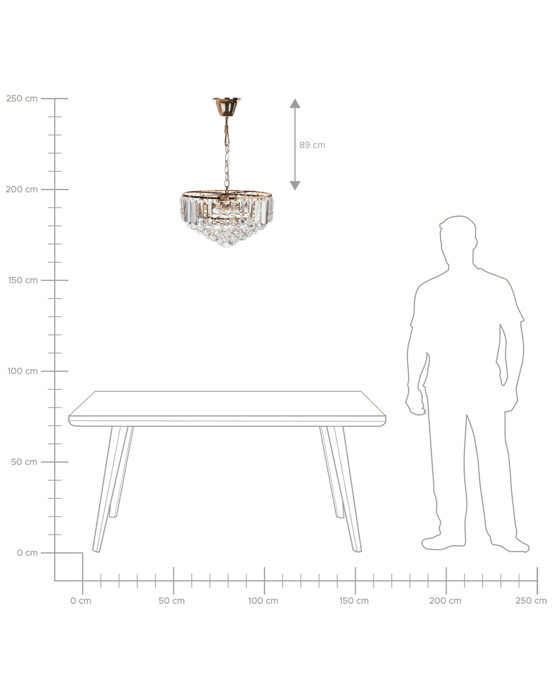  Chandelier ACHEIRO L Crystal Gold