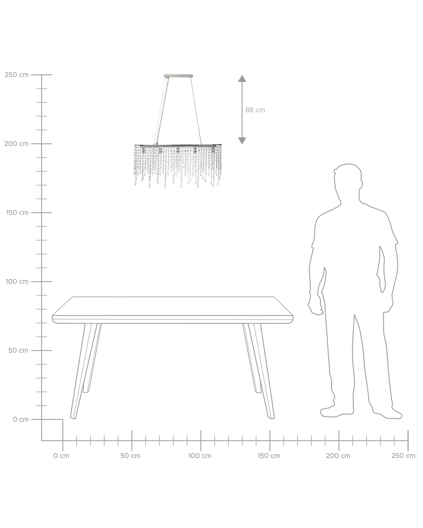  Chandelier CALVELLE Crystal Silver