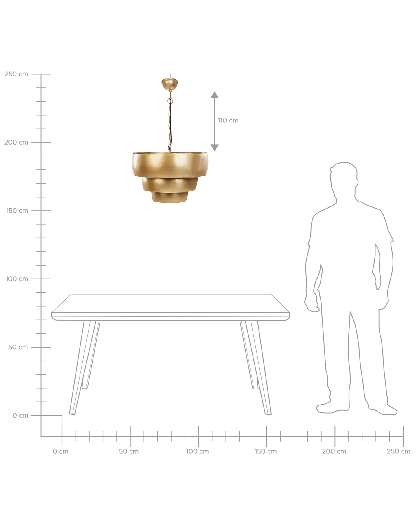  Pendant Lamp MBANGO Metal Gold