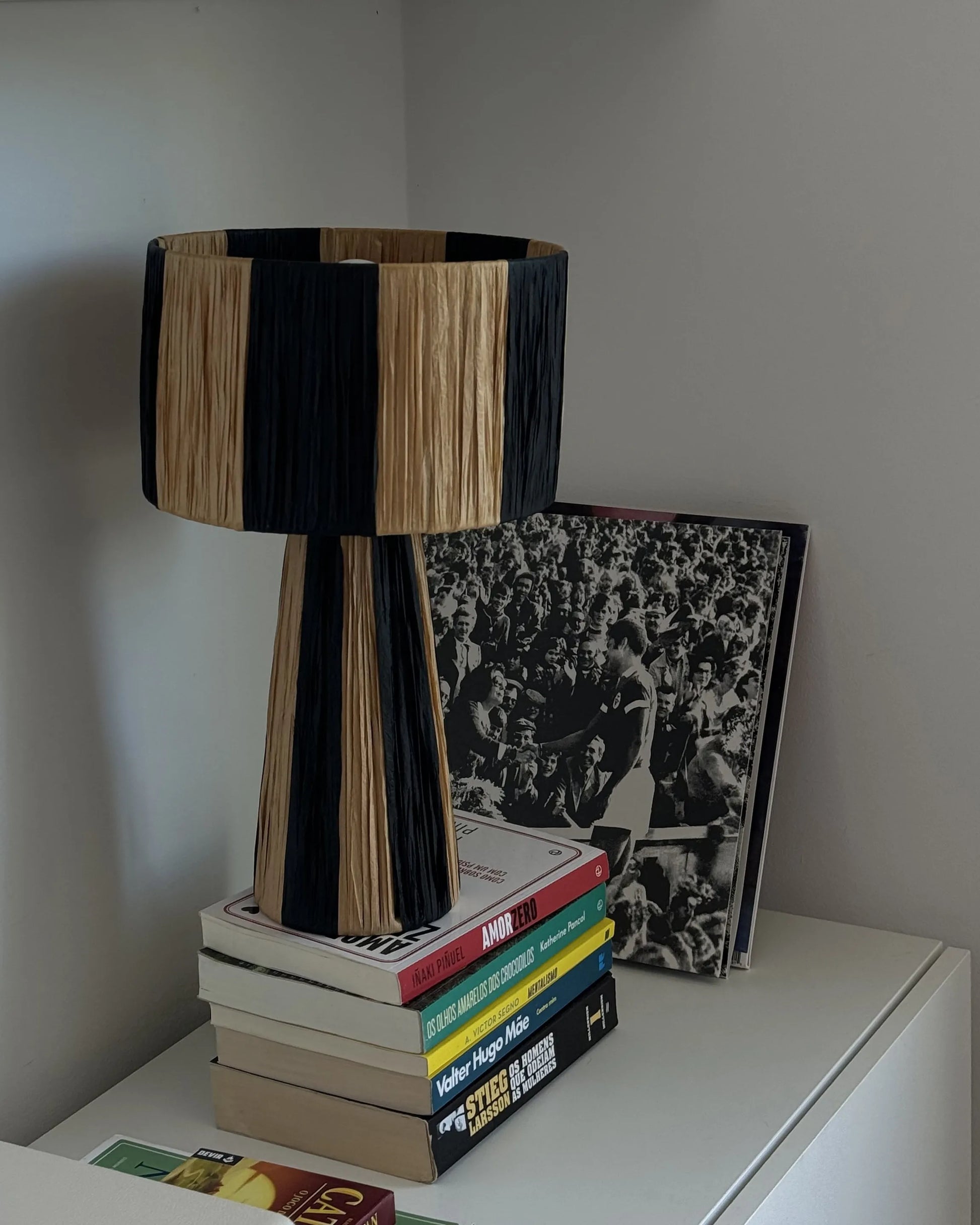  Table Lamp WELMEL Wicker Brown/ Black
