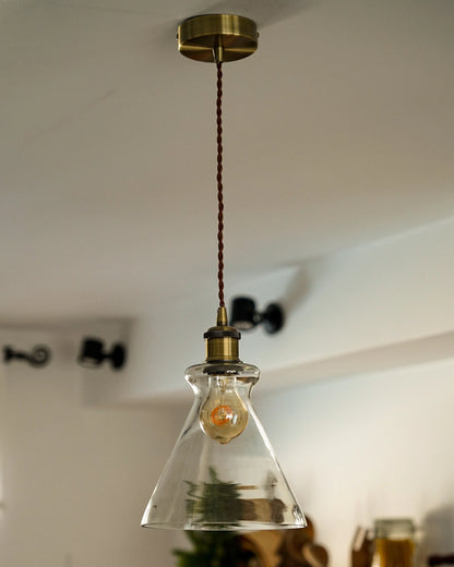  Pendant Lamp BERGANTES Glass Transparent
