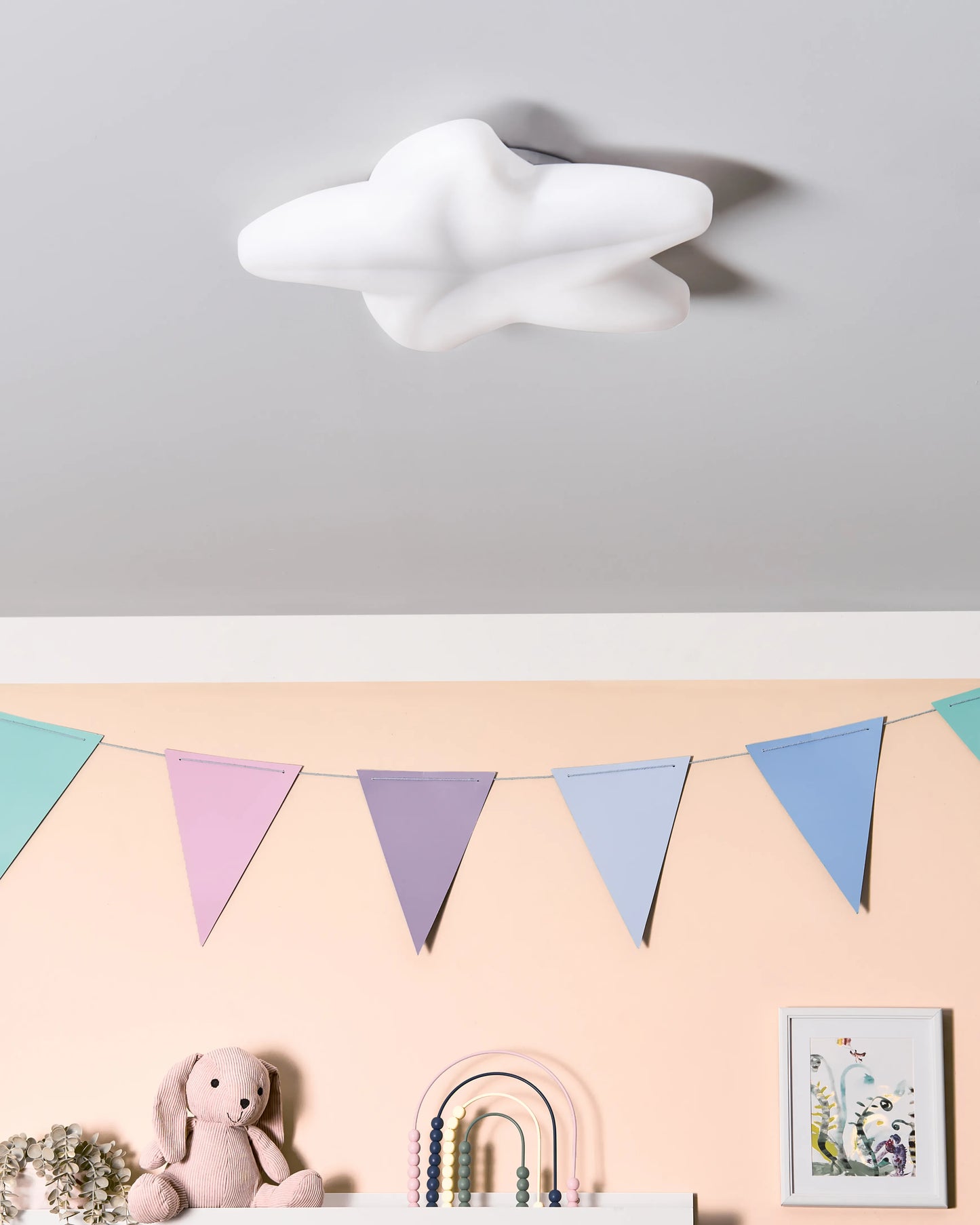  LED Ceiling Lamp Starfish SURNA With Dimmer White