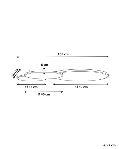  LED Ceiling Lamp GABRIK With Dimmer Metal White