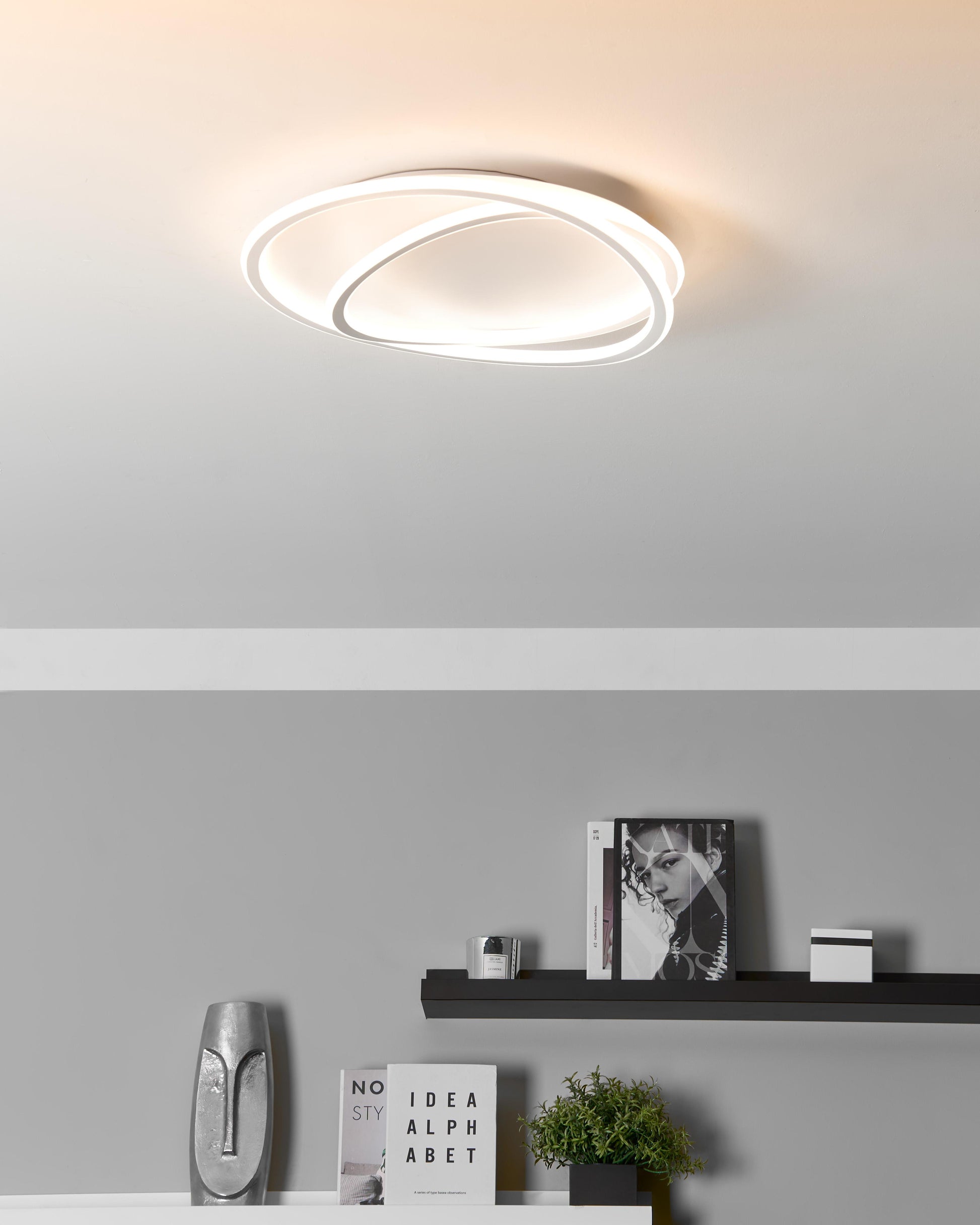  LED Ceiling Lamp LEYLAN With Dimmer White