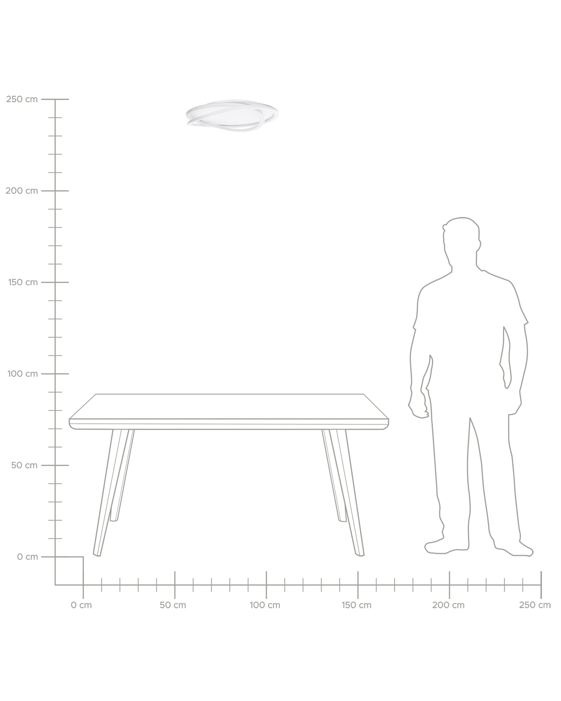  LED Ceiling Lamp LEYLAN With Dimmer White