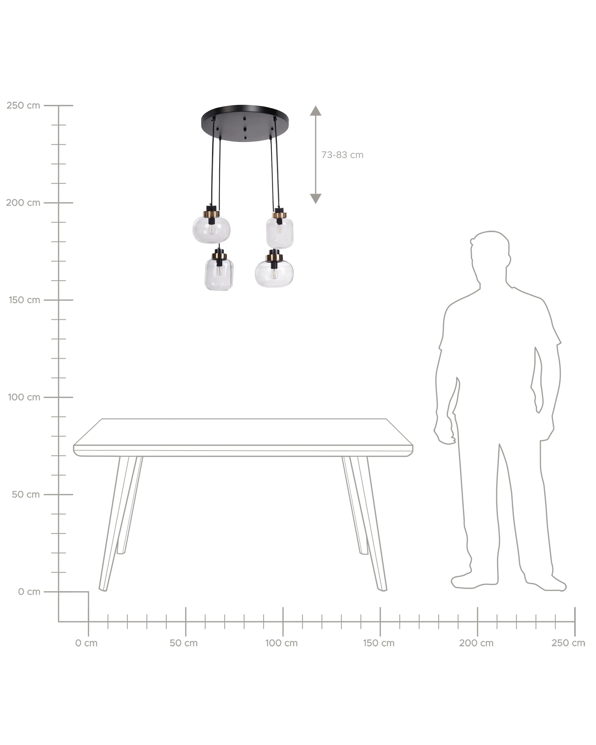  Pendant Lamp ZAYANDE Glass Light Grey