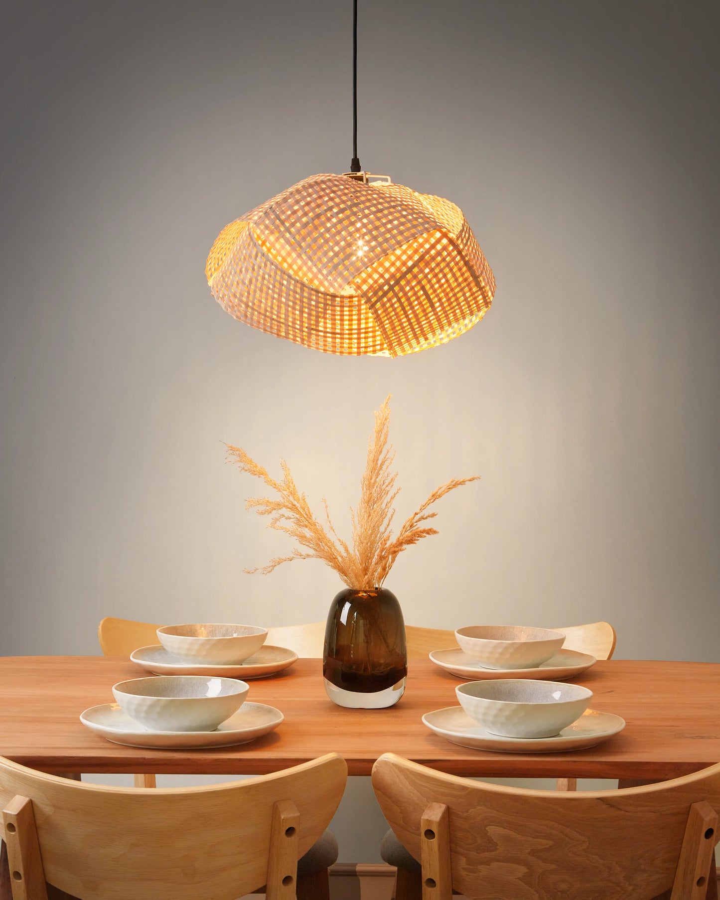  Pendant Lamp HALIL Bamboo Wood Beige