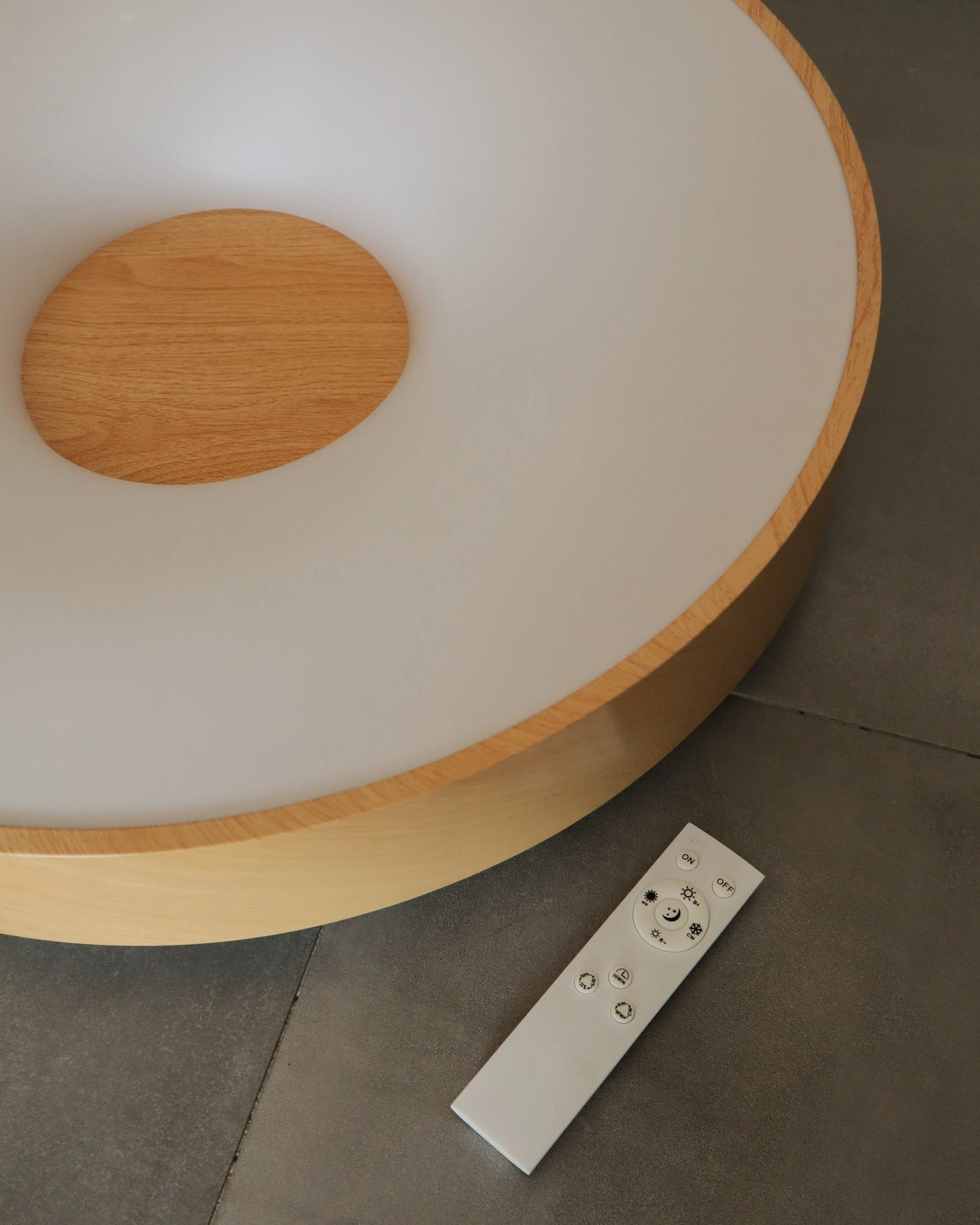  LED Ceiling Lamp BRAGOTO With Dimmer Metal Light Brown