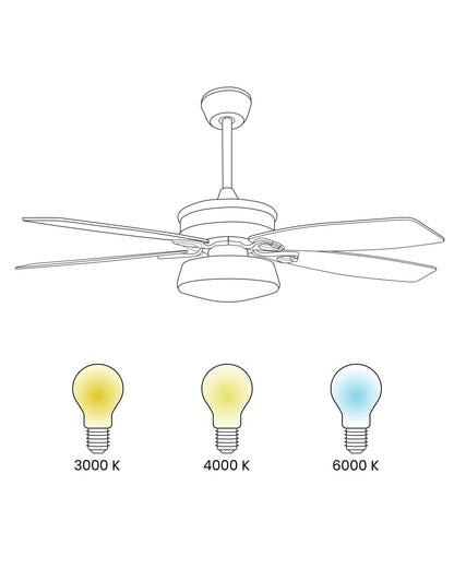  Ceiling Fan With Light LOGAN With Remote LED White