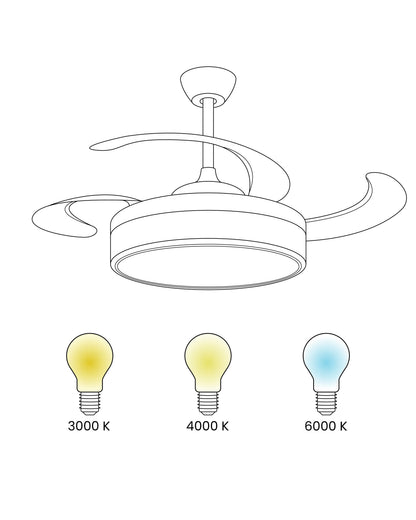 Ceiling Fan With Light FREMONT With Remote LED White