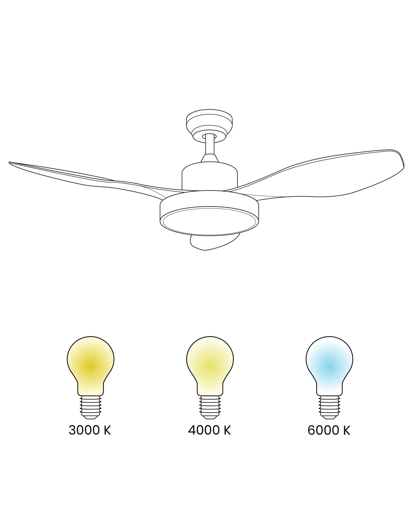  Ceiling Fan With Light BANDERAS With Remote LED Silver