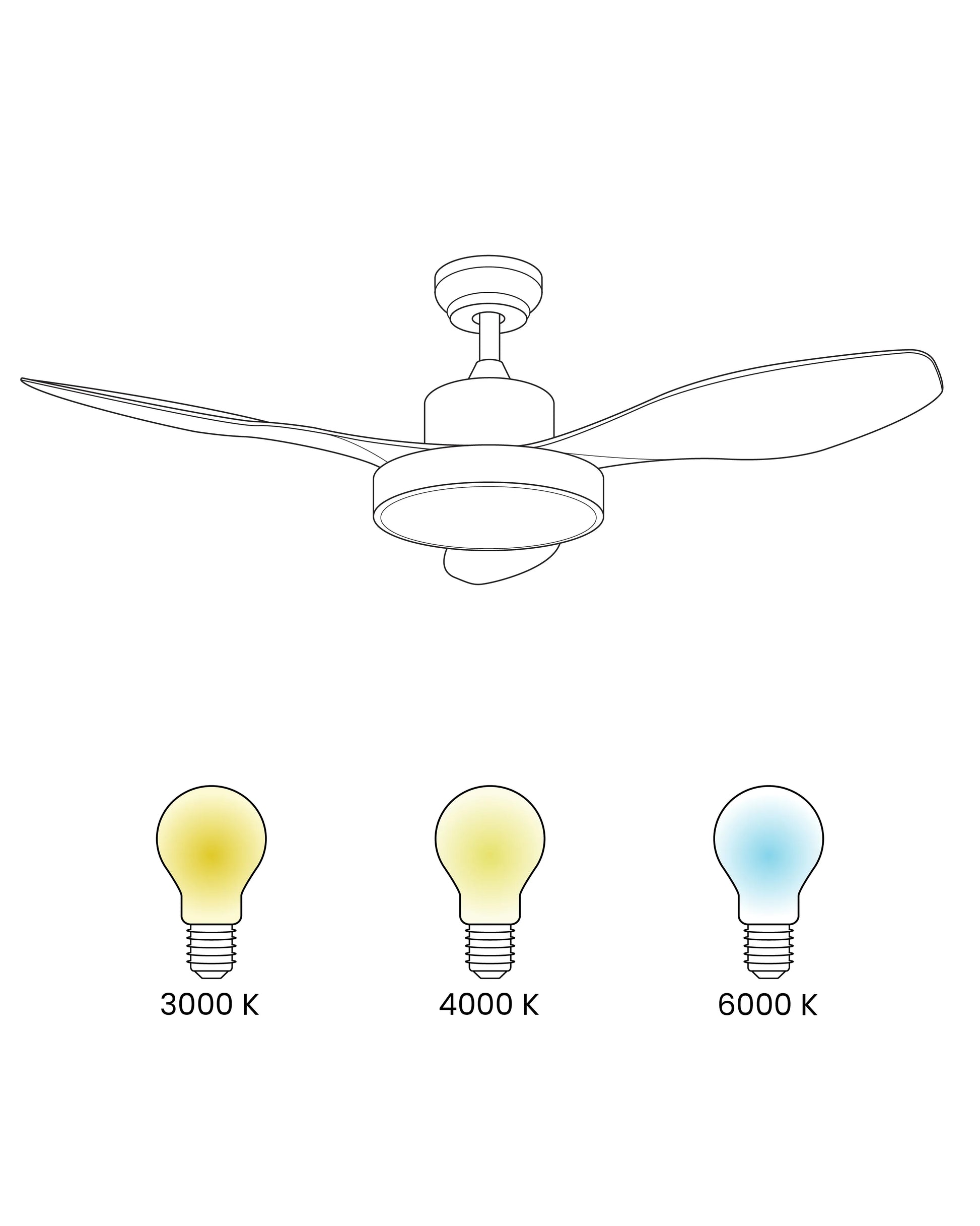  Ceiling Fan With Light BANDERAS With Remote LED Silver