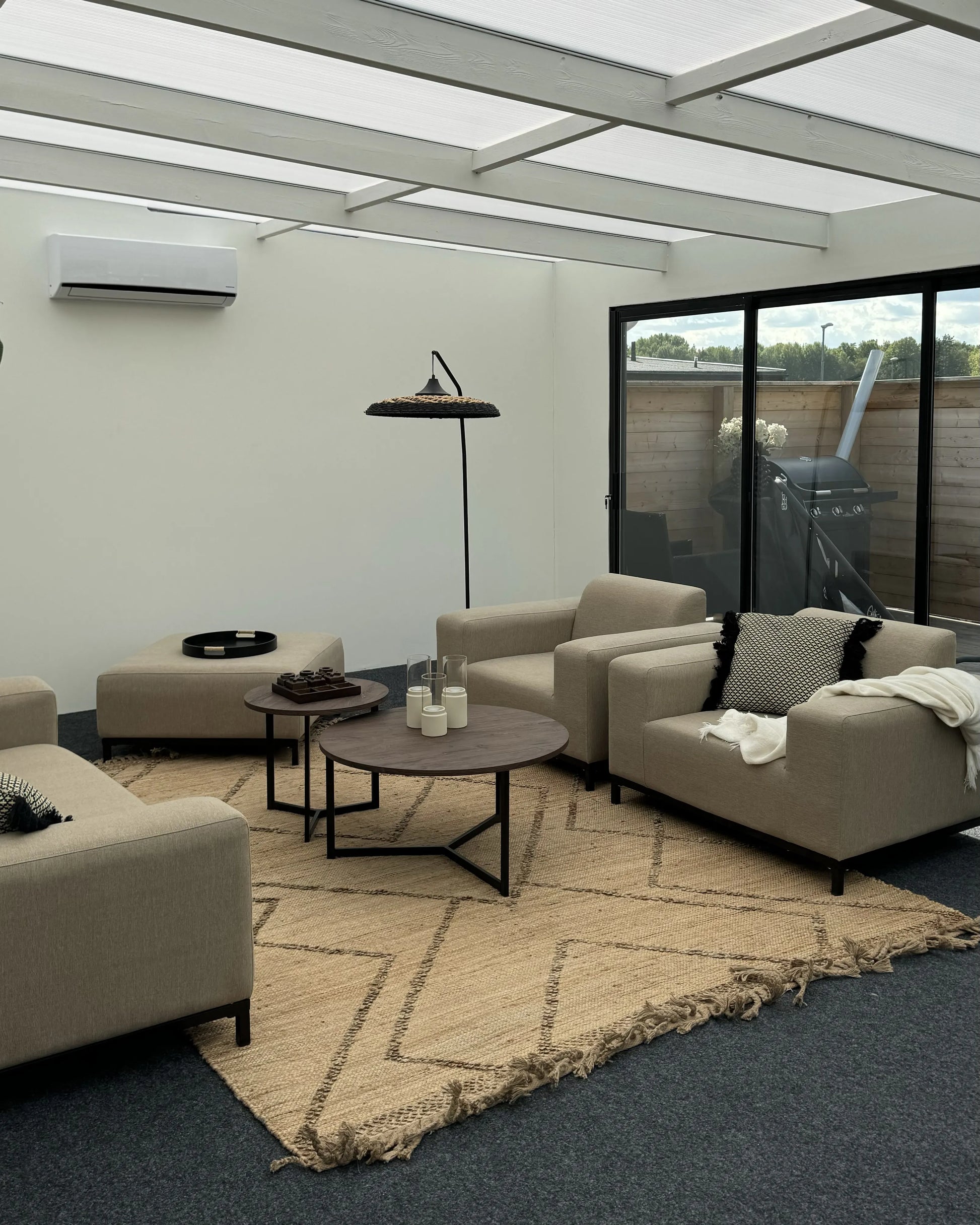  Floor Lamp KALOMO Paper Rope Black