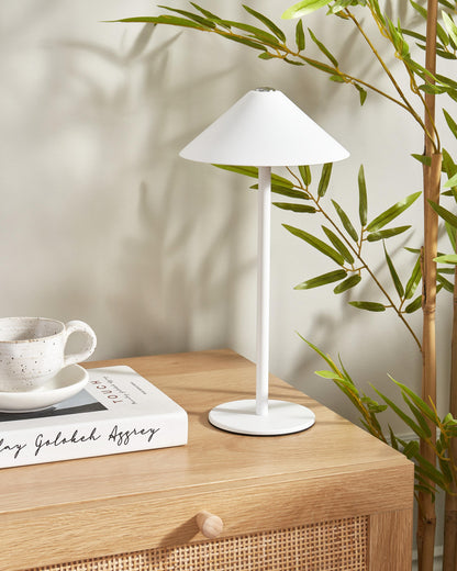  Wireless LED Table Lamp FRANCOLI With Dimmer Metal White