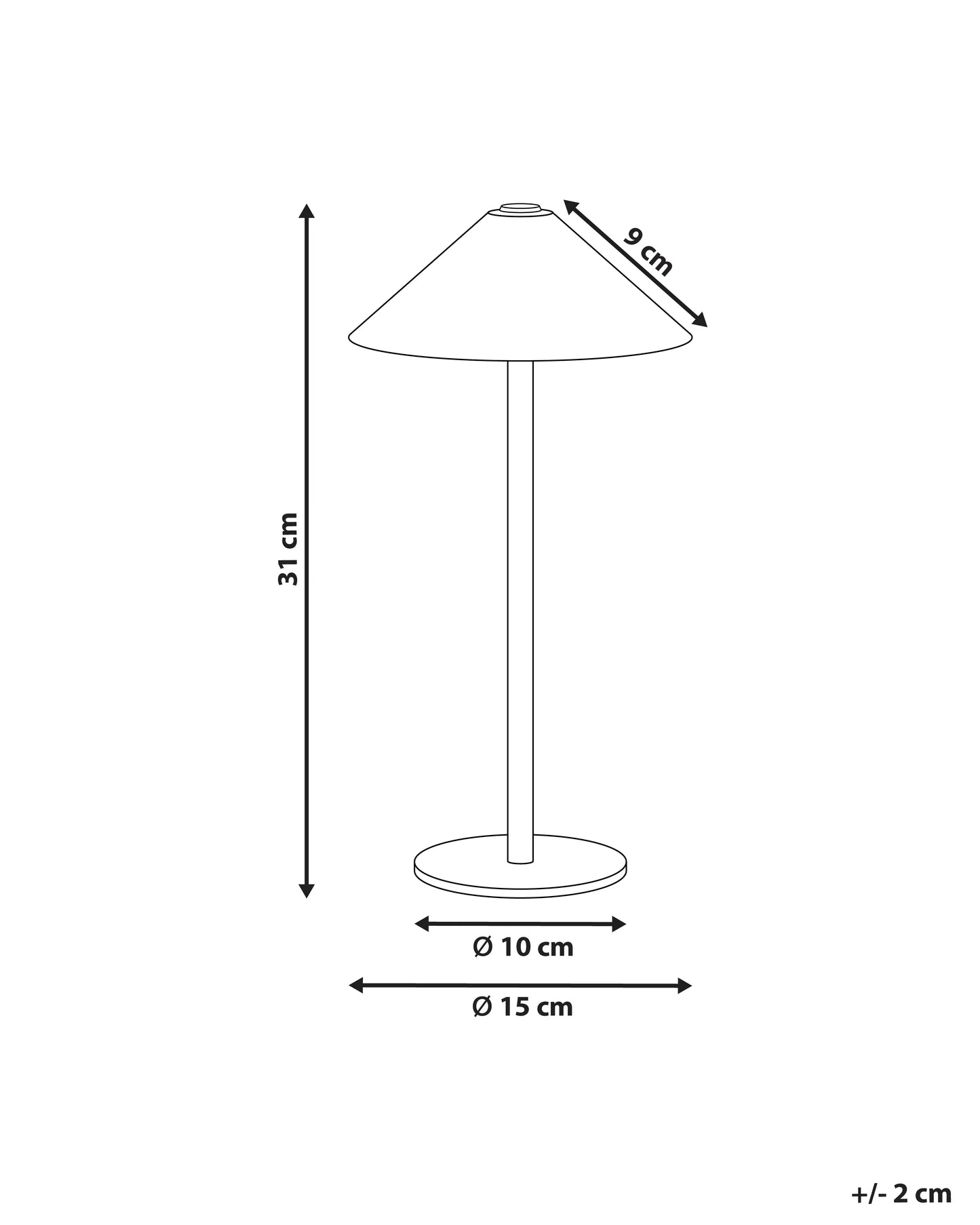  Wireless LED Table Lamp FRANCOLI With Dimmer Metal White