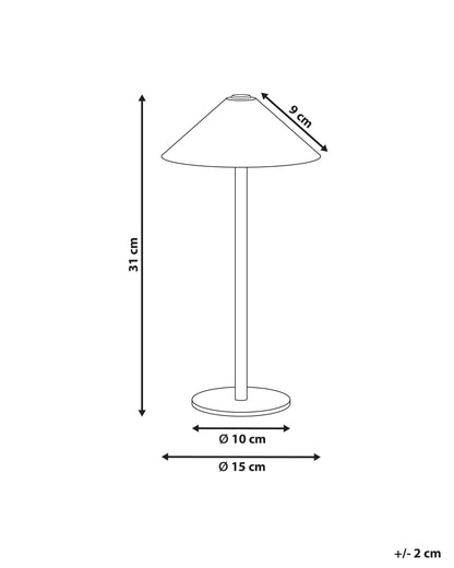  Wireless LED Table Lamp FRANCOLI With Dimmer Metal White