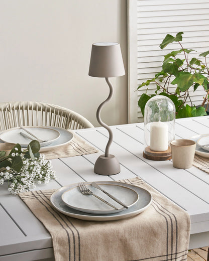  Wireless LED Table Lamp VOUGA With Dimmer Metal Beige