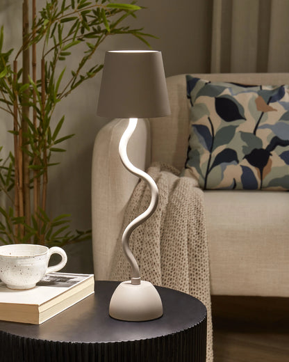  Wireless LED Table Lamp VOUGA With Dimmer Metal Beige