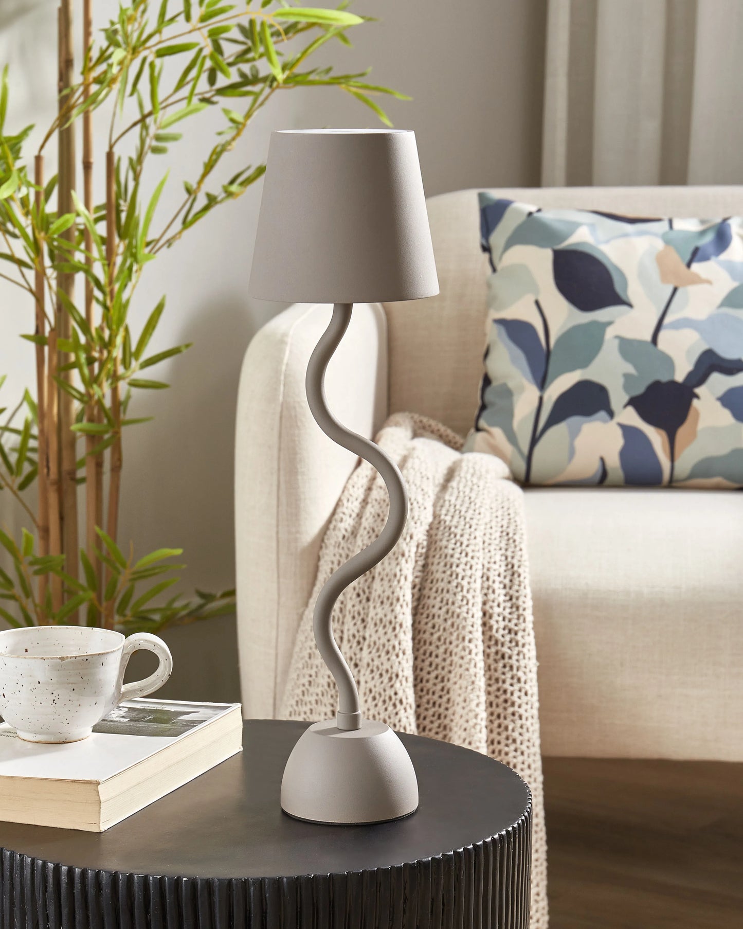  Wireless LED Table Lamp VOUGA With Dimmer Metal Beige
