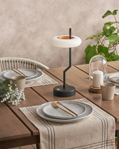  Wireless LED Table Lamp ALVIELA With Dimmer Metal Black