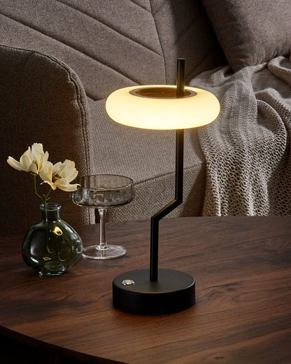  Wireless LED Table Lamp ALVIELA With Dimmer Metal Black